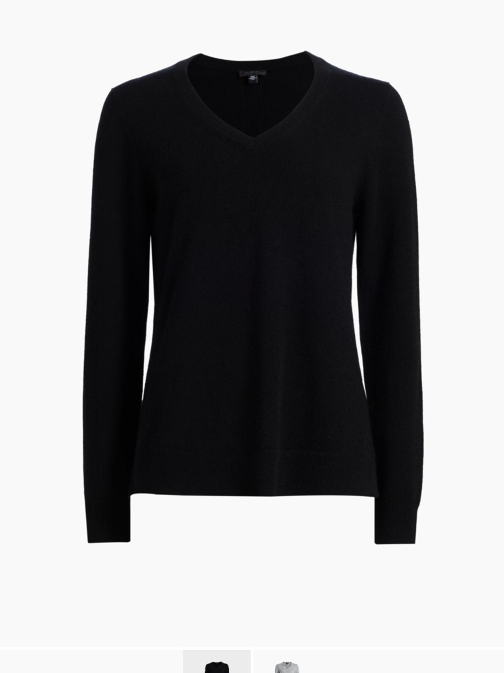 100% Cashmere Charter Club Black V-Neck Sweater - Picture 7 of 9